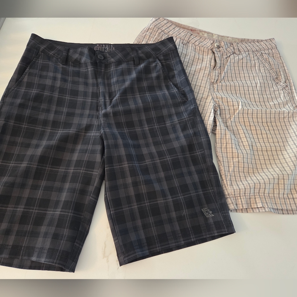2 Pairs Gotcha Shorts, Hybrid And 100% Cotton